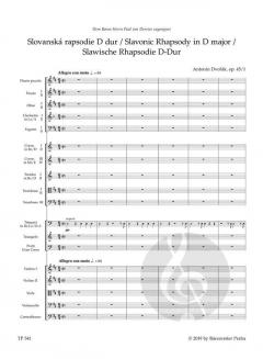 Slawische Rhapsodie D-Dur op. 45/1 von Antonín Dvořák 