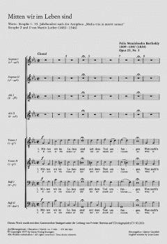 Mitten wir im Leben sind op. 23 (Felix Mendelssohn Bartholdy) 