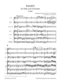 Flötenkonzert Nr. 1 G-dur KV 313 (285c) von Wolfgang Amadeus Mozart 