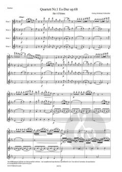 Konzertantes Quartett Es-Dur Nr. 1 op. 68 von Georg Abraham Schneider 