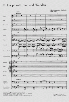 O Haupt voll Blut und Wunden von Felix Mendelssohn Bartholdy 
