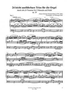 24 leicht ausführbare Trios von Johann Christian Heinrich Rinck 