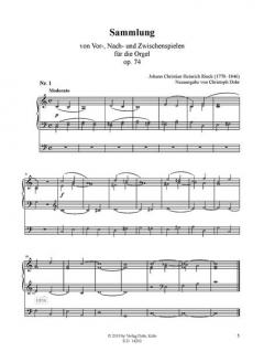 24 leichte Präludien op. 74 von Johann Christian Heinrich Rinck 