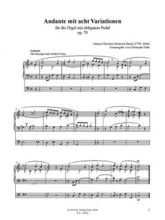 Andante mit acht Variationen von Johann Christian Heinrich Rinck 