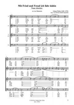Mit Fried und Freud ich fahr dahin von Johann Walter 
