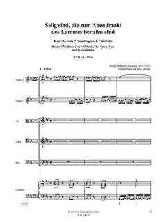 Selig sind, die zum Abendmahl des Lammes berufen sind von Georg Philipp Telemann 