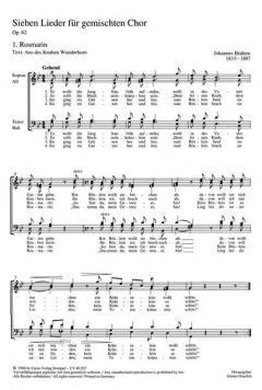 Brahms: Sieben Lieder op. 62 (Johannes Brahms) 