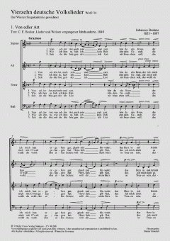 Brahms: Vierzehn deutsche Volkslieder (Johannes Brahms) 