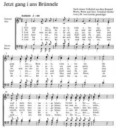 Chorblatt 1 für gemischten Chor (Friedrich Silcher) 