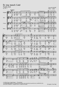 In der Natur. Fünf Chorlieder op. 63 (Antonín Dvorák) 