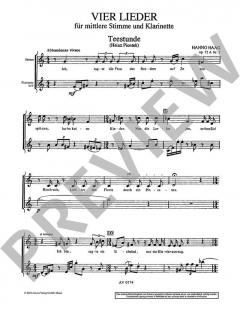 Vier Lieder op. 12 von Hanno Haag 