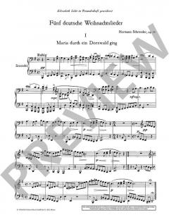 Fünf deutsche Weihnachtslieder op. 18 von Hermann Schroeder (Download) 