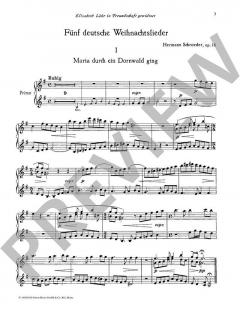 Fünf deutsche Weihnachtslieder op. 18 von Hermann Schroeder (Download) 
