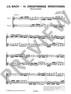15 zweistimmige Inventionen BWV 772-786 von Johann Sebastian Bach 