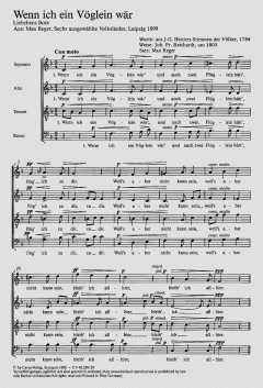 Wenn ich ein Vöglein wär (Max Reger) 