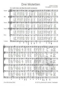 Drei Motetten für fünf Vokalstimmen von Johann Kuhnau 