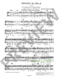 Sonata 7 a 4 in d-Moll von Johann Rosenmüller 