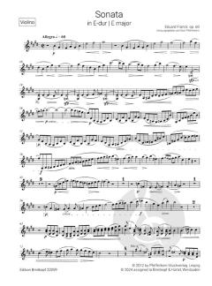 Sonate Nr. 3 für Violine und Klavier E-Dur op. 60 von Eduard Franck im Alle Noten Shop kaufen