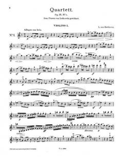 Streichquartette op. 18 Nr. 1-6 von Ludwig van Beethoven im Alle Noten Shop kaufen (Stimmensatz)