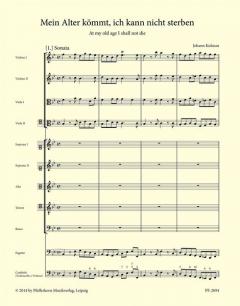 Mein Alter kömmt, ich kann nicht sterben von Johann Kuhnau 