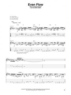 Pearl Jam Ten With Notes & Tablature 