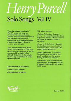 Solo Songs Vol. 4 von Henry Purcell 