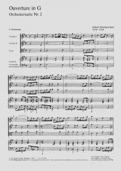 Orchestersuite Nr. 2 von Johann Bernhard Bach 
