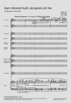 Vom Himmel hoch, da komm ich her (Max Reger) 