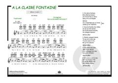 A la claire fontaine 