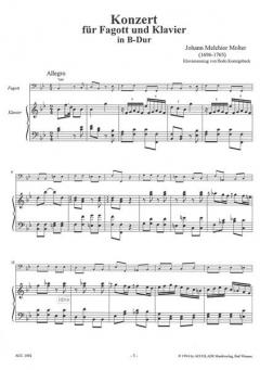 Fagottkonzert B-Dur von Johann Melchior Molter im Alle Noten Shop kaufen