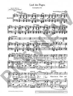 Lied des Pagen op. 11 von Erich Wolfgang Korngold 