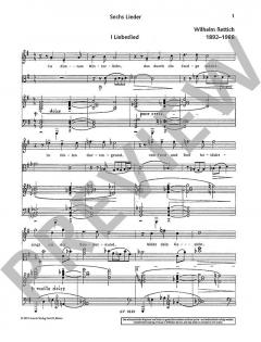 Sechs Lieder op. 176 von Wilhelm Rettich (Download) 