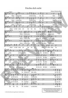 Fürchte dich nicht, ich bin bei dir BWV 228 von Johann Sebastian Bach (Download) 