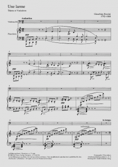 Un larme; Allegro agitato von Gioachino Rossini 