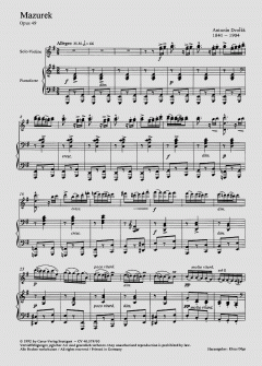 Mazurek von Antonín Dvorák 