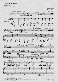 Slawischer Tanz op. 46 Nr. 2 von Antonín Dvorák 
