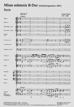 Missa solemnis in B-Dur HOB22/13 von Joseph Haydn 