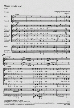 Missa brevis in d-Moll KV65 (W.A. Mozart) 