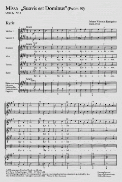 Missa Suavis est Dominus in A-Dur op. 1 (Johann Valentin Rathgeber) 