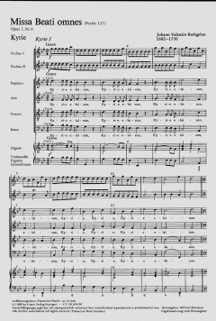 Missa Beati omnes in B-Dur op. 1 (Johann Valentin Rathgeber) 