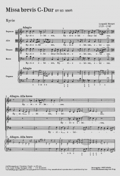 Missa brevis in C-Dur KV115 (Leopold Mozart) 