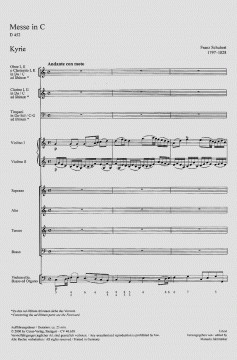 Messe in C D 452 von Franz Schubert (Download) 