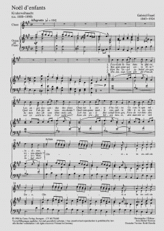 Noel d'enfants; Il est né le devin enfant von Gabriel Fauré 