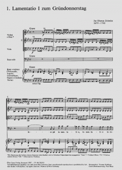 Zelenka: Lamentationes pro Hebdomada Sancta von Jan Dismas Zelenka 