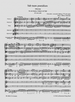 Sub tuum praesidium (W.A. Mozart) 