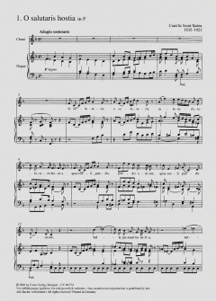 Sieben geistliche Stücke für Sopran und Orgel von Camille Saint-Saëns 