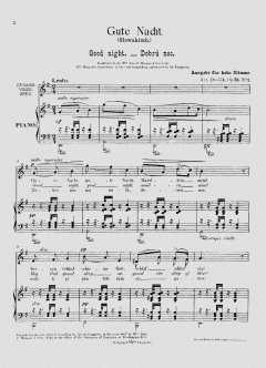 Dvorák: Im Volkston. 4 Lieder von Antonín Dvorák 