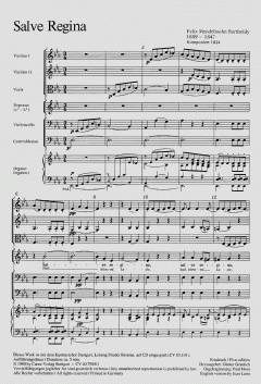 Salve Regina von Felix Mendelssohn Bartholdy 