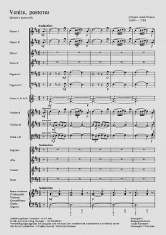 Venite pastores von Johann Adolf Hasse 