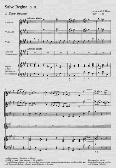 Salve Regina in A-Dur von Johann Adolf Hasse 